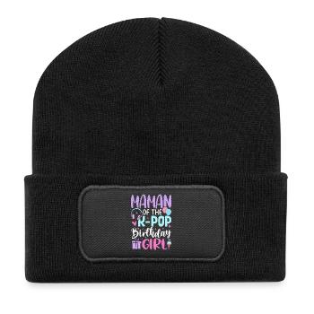 Maman of The K-Pop Birthday Gir - Recycled Patch Beanie - black - Front