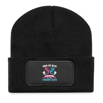Rose ou bleu Bienvenue à l’équipe de pêche - Beanie recyclé à patch - noir - Devant