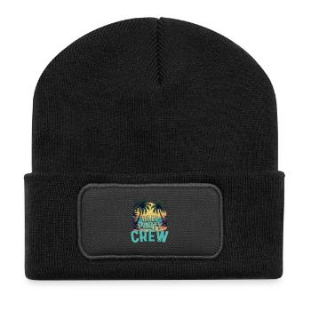 Bali Party Crew - Recycelte Patch Beanie - Schwarz - Vorne