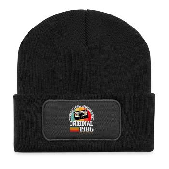 Original 1986 Vintage Rétro Cadeau d’anniversaire - Beanie recyclé à patch - noir - Devant