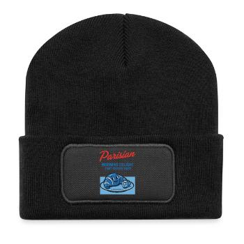 Breakfast Parisian Morning Delight Start Your Day - Recycled Patch Beanie - black - Front
