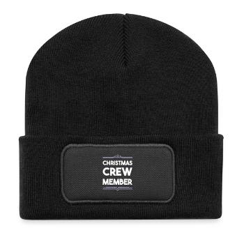 Christmas Crew - Recycelte Patch Beanie - Schwarz - Vorne