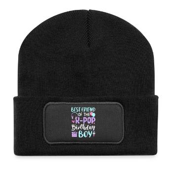Best Friend of The K Pop Birthday Boy - Recycelte Patch Beanie - Schwarz - Vorne