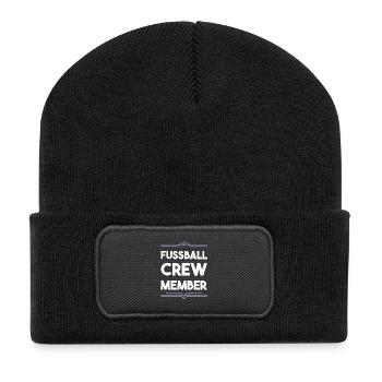 Équipe de football - Beanie recyclé à patch - noir - Devant