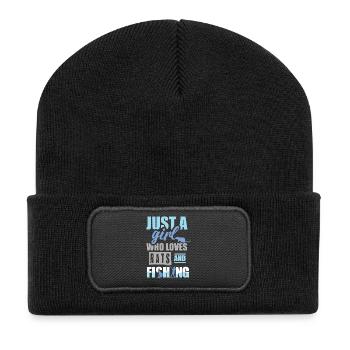 Simplement une fille qui aime les rats et la pêche - Beanie recyclé à patch - noir - Devant