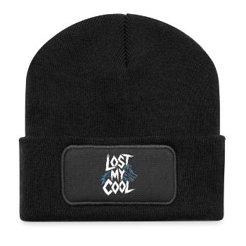 Perdu Mon Cool Graphique Loup - Beanie recyclé à patch - noir - Devant