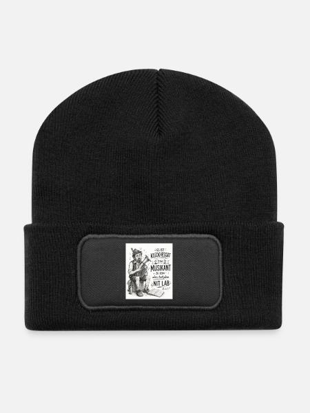 Musikant - Recycelte Patch Beanie - Schwarz