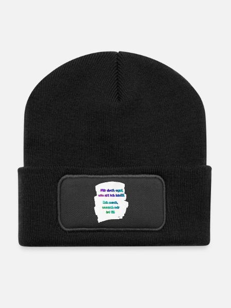 Alter egal, ich mach, was mir passt - Recycelte Patch Beanie - Schwarz