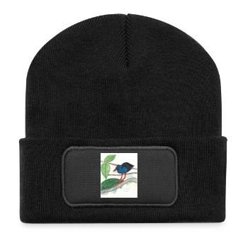 Bronzesultanshuhn - Recycelte Patch Beanie - Schwarz - Vorne