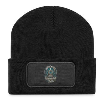 Unterwasserschweißer Decompression Schedule - Recycelte Patch Beanie - Schwarz - Vorne