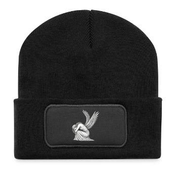 Dessin Fée triste - Beanie recyclé à patch - noir - Devant