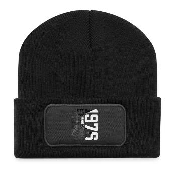 50 JAHRE ALT LIMITED EDITION 1976 50. GEBURTSTAG - Recycelte Patch Beanie - Schwarz - Vorne