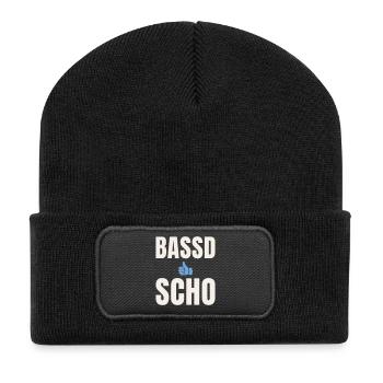 Bassd scho - Bavarois qui dit pouce levé - Beanie recyclé à patch - noir - Devant