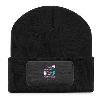 Zahnarzt - Recycelte Patch Beanie - Schwarz - Vorne