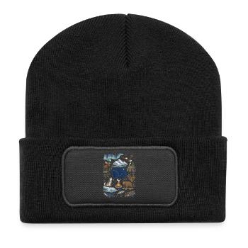 Alaska | Northern Lights, Wilderness & Adventure - Recycled Patch Beanie - black - Front