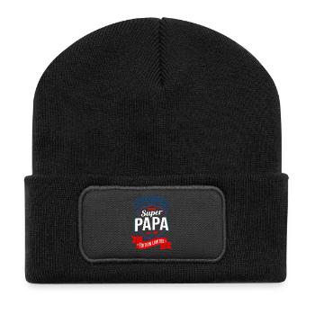 Super Papa Édition Limitée Fête Des Pères - Beanie recyclé à patch - noir - Devant