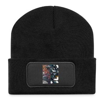 WELTRAUM 25 JAHRE 2001 ASTRONAUT 25. GEBURTSTAG - Recycelte Patch Beanie - Schwarz - Vorne