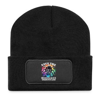 Save Schwarze Vogelspinne - Recycelte Patch Beanie - Schwarz - Vorne