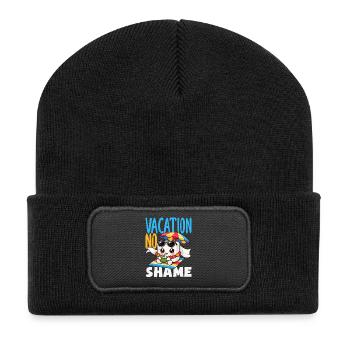 Das Einsteigen In Flugzeuge lustig - Recycelte Patch Beanie - Schwarz - Vorne