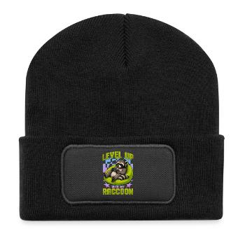 Gamer Gaming Cat Video Game - Recycled Patch Beanie - black - Front