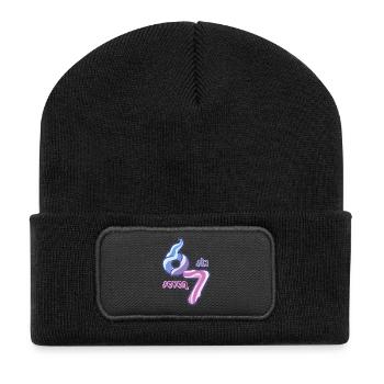 Candy Swirl 67 meme Neon Doodle - Recycled Patch Beanie - black - Front