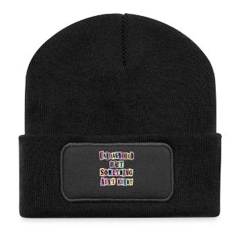 Undiagnosed But Something Ain't Right - Recycled Patch Beanie - black - Front