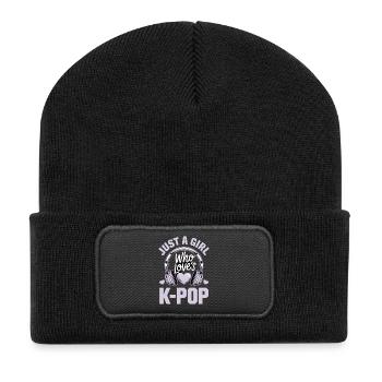K-Pop - Recycelte Patch Beanie - Schwarz - Vorne