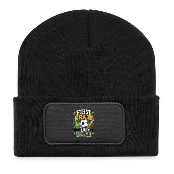 School enrollment football - Recycled Patch Beanie - black - Front