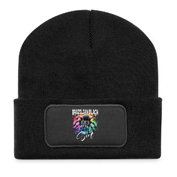 Black Tarantula Girl - Recycled Patch Beanie - black - Front