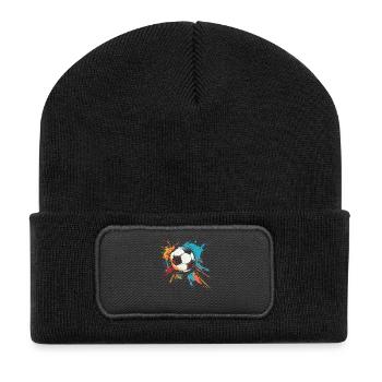 Football Graffiti - Beanie recyclé à patch - noir - Devant