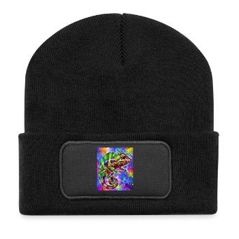 chameleon - Recycled Patch Beanie - black - Front