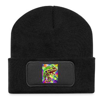chameleon - Recycled Patch Beanie - black - Front