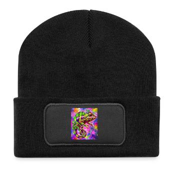 chameleon - Recycled Patch Beanie - black - Front