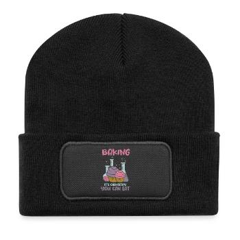 Cake Baking Pastry Chef Cake Baker - Recycled Patch Beanie - black - Front