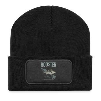 Rooster Fisch Inshore Angeln im Pazifik in Amerika - Recycelte Patch Beanie - Schwarz - Vorne