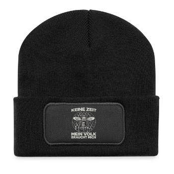 Biene Fan Imker Zubehör Bienenzüchter Imker - Recycelte Patch Beanie - Schwarz - Vorne