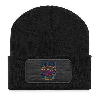 Vintage Siegen Allemagne City Of The Crown - Beanie recyclé à patch - noir - Devant