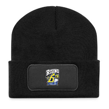 5th Grade First Day Rising 5th Fifth Grader Gift - Recycled Patch Beanie - black - Front