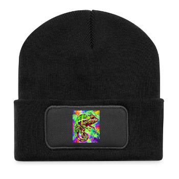 chameleon - Recycled Patch Beanie - black - Front