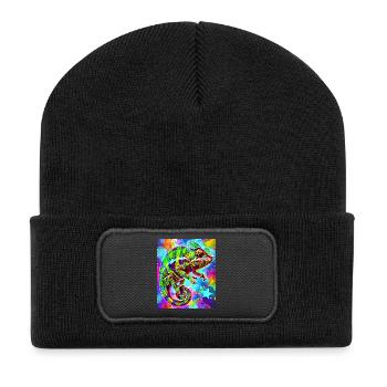 chameleon - Recycled Patch Beanie - black - Front