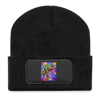 chameleon - Recycled Patch Beanie - black - Front