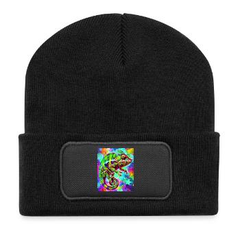 chameleon - Recycled Patch Beanie - black - Front