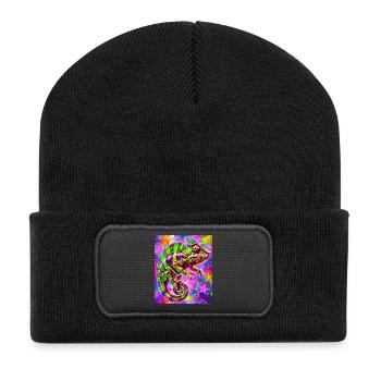chameleon - Recycled Patch Beanie - black - Front
