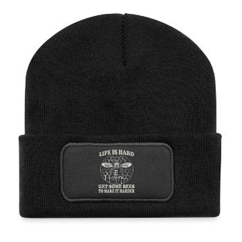 Beekeeper Accessories Bee Colony Saying Beekeeping Bees - Recycled Patch Beanie - black - Front