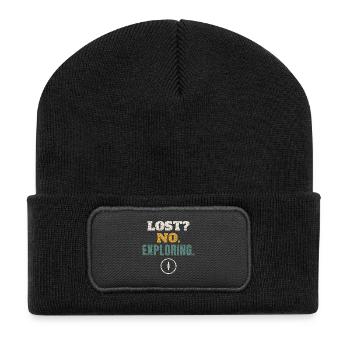 Lost No Exploring Hiking - Recycled Patch Beanie - black - Front