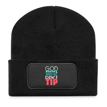 waiter bartender bartender bartender barchef - Recycled Patch Beanie - black - Front