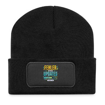 Fehler Werden Updates Level Up - Recycelte Patch Beanie - Schwarz - Vorne