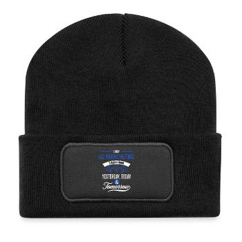 Funny Parachuting Quote - Recycled Patch Beanie - black - Front