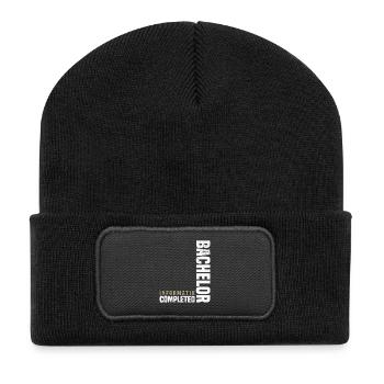 Bachelor Informatik - Recycelte Patch Beanie - Schwarz - Vorne