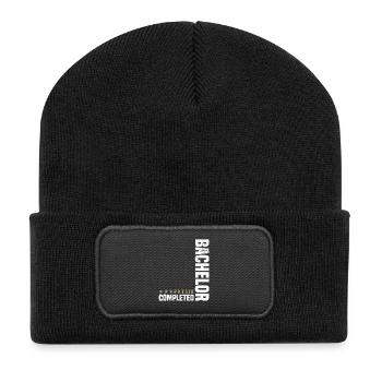 Bachelor Physik - Recycelte Patch Beanie - Schwarz - Vorne